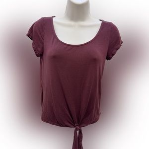 AEO Small burgundy tied top